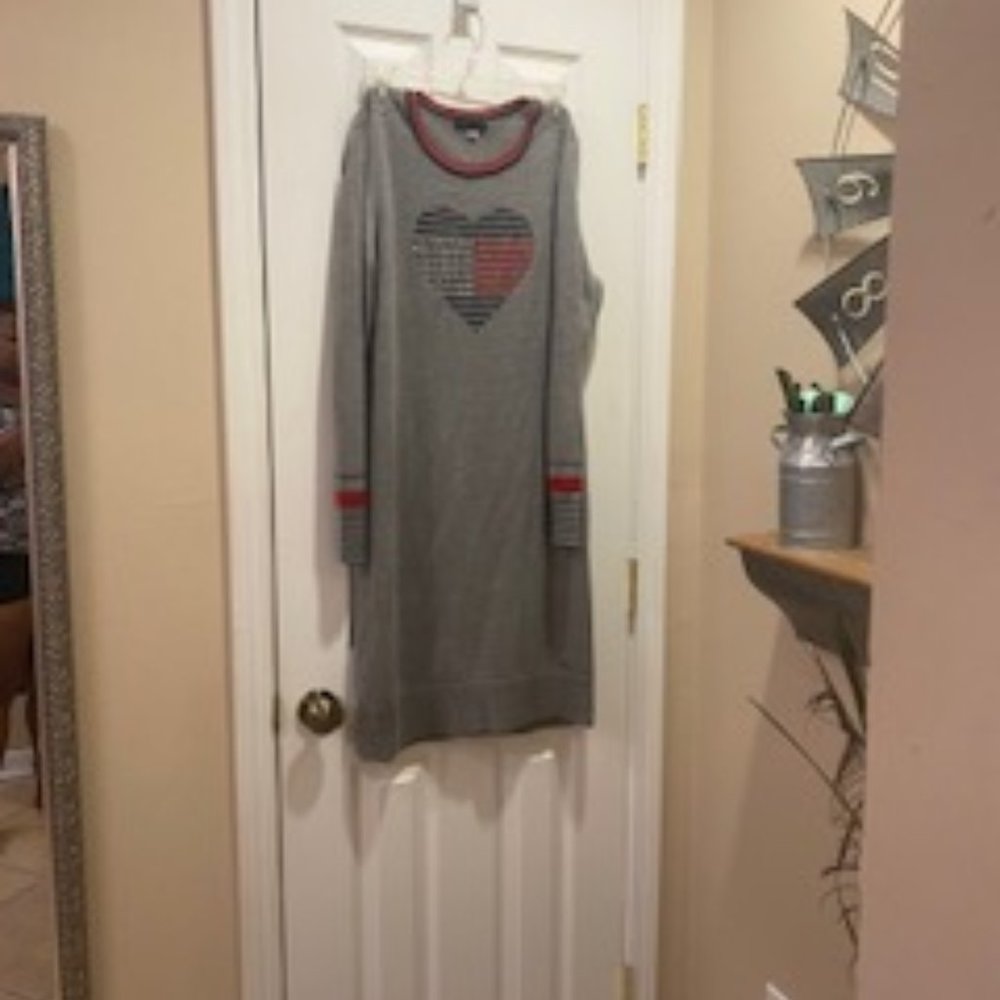 Tommy Hilfiger Sweater Dress, Size L, Gray